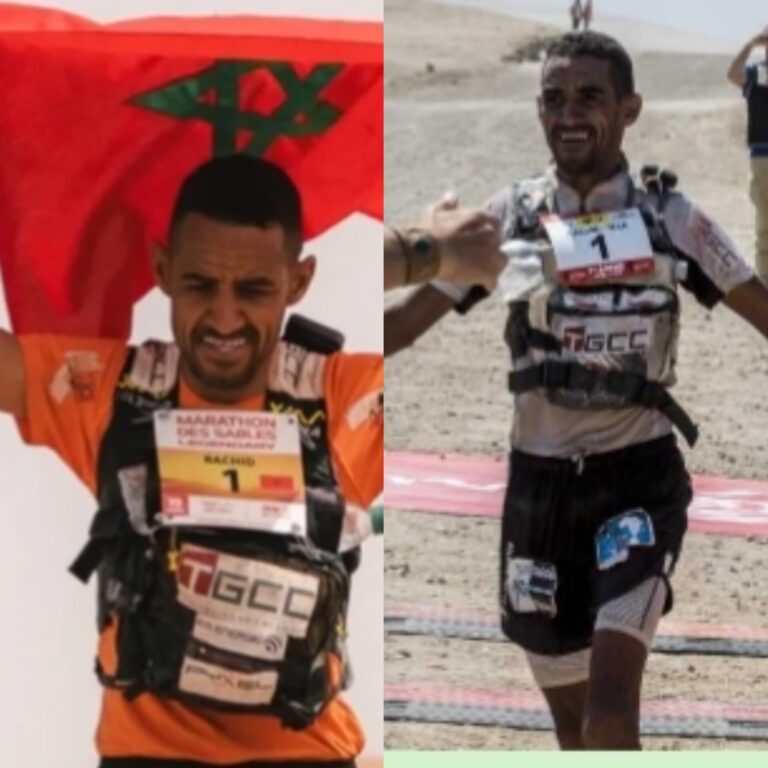 تألق العداء المغربي رشيد المرابطي…في ماراطون الرمال.