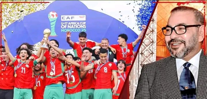 جلالة الملك يهنئ أعضاء المنتخب الوطني المغربي لكرة القدم لأقل من 17 سنة إثر فوزهم بكأس إفريقيا للأمم 2025 جلالة الملك يهنئ أعضاء المنتخب الوطني المغربي لكرة القدم لأقل من 17 سنة إثر فوزهم بكأس إفريقيا للأمم 2025